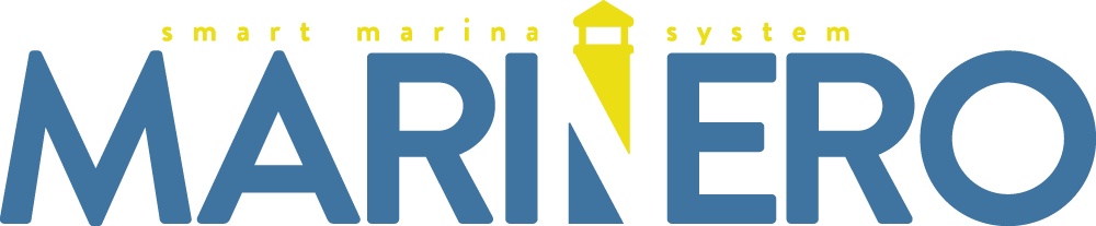 Marinero Smart Marina System logo in blue and yellow